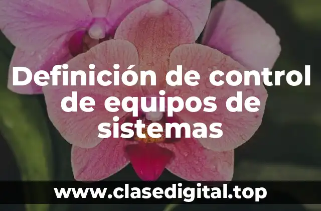 Definición de control de equipos de sistemas