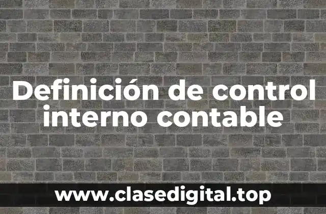 Ejemplos de control interno contable