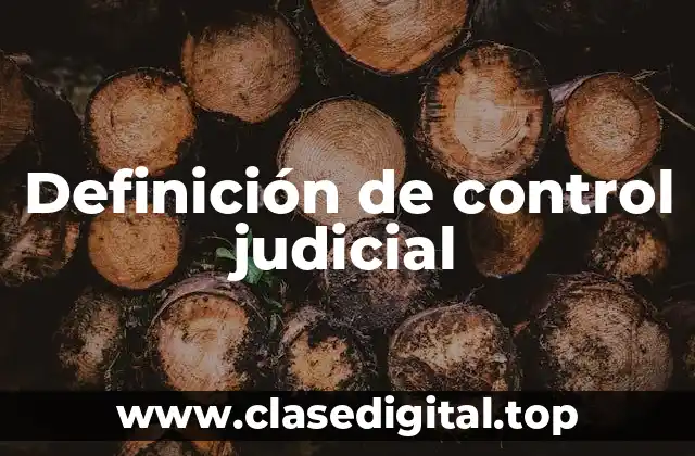 Definición de control judicial