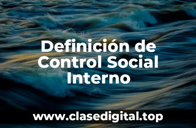 Definición de Control Social Interno
