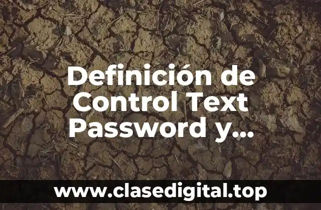 Definición de Control Text Password y Maxiength