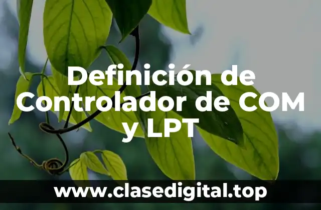 Definición de Controlador de COM y LPT