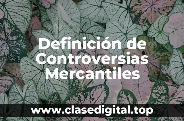 Ejemplos de Controversias Mercantiles