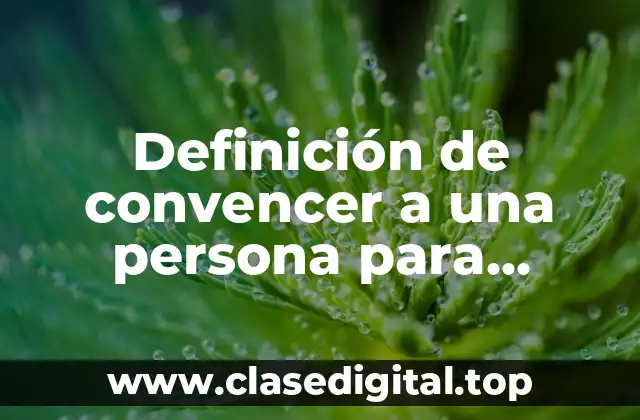 Definición de convencer a una persona para aceptar algo