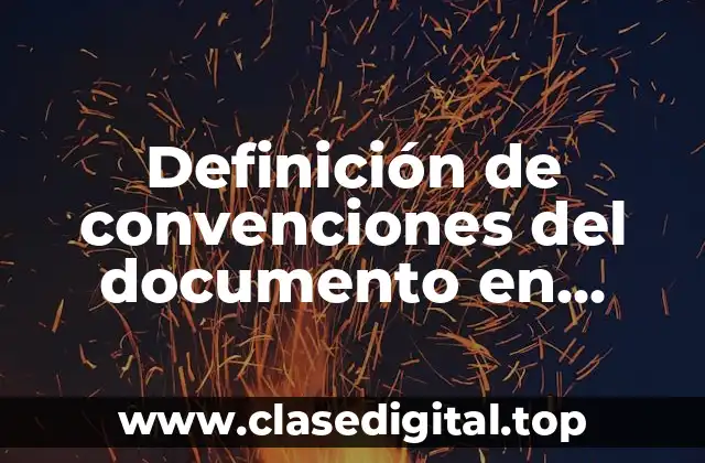 Definición de convenciones del documento en ingeniería de software