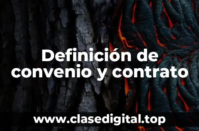 Definición técnica de convenio