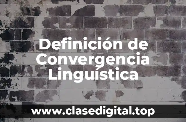 Definición de Convergencia Linguística