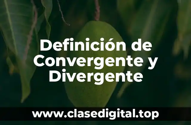 Definición de Convergente y Divergente