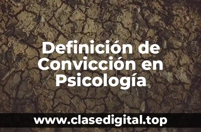 Definición de Convicción en Psicología