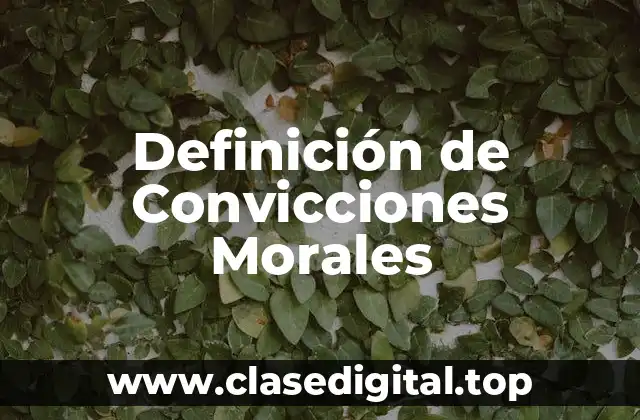 Definición de Convicciones Morales
