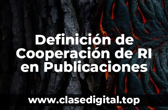 Definición de Cooperación de RI en Publicaciones