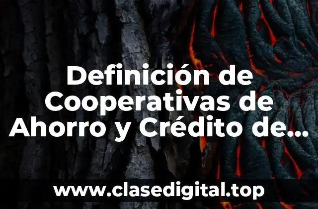 Definición de Cooperativas de Ahorro y Crédito de Responsabilidad Limitada