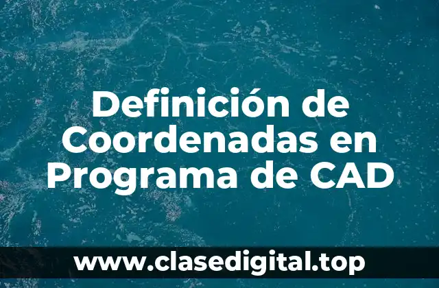 Definición de Coordenadas en Programa de CAD