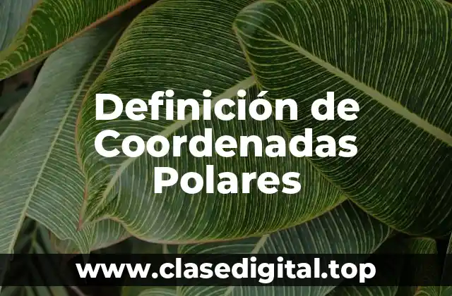 Definición de Coordenadas Polares