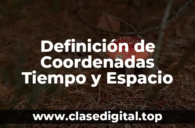 Definición de Coordenadas Tiempo y Espacio