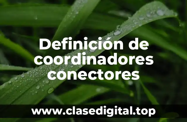 Definición de coordinadores conectores