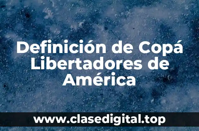 Definición de Copá Libertadores de América