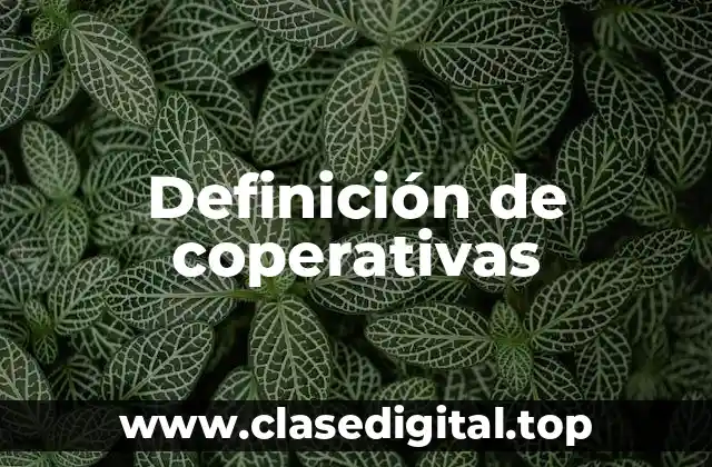 Definición de coperativas