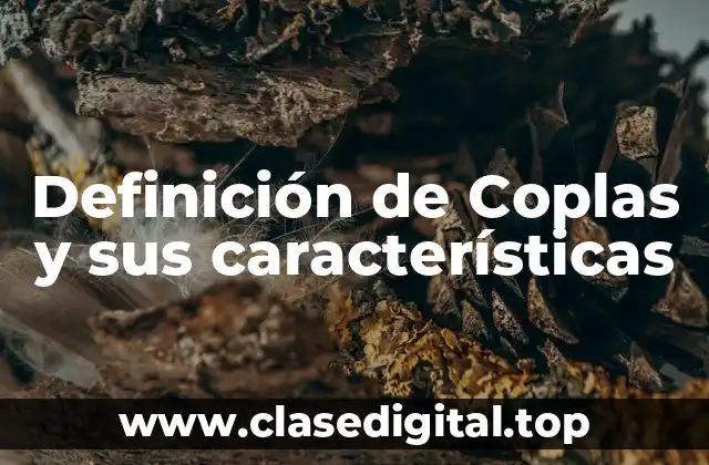 Definición de Coplas y sus características