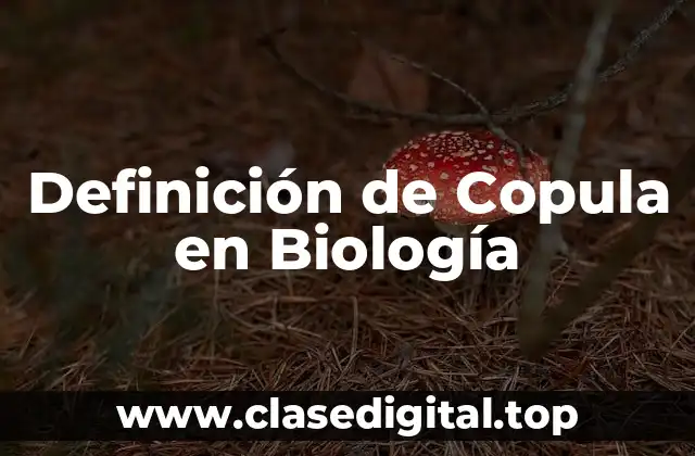 Definición Técnica de Copula en Biología