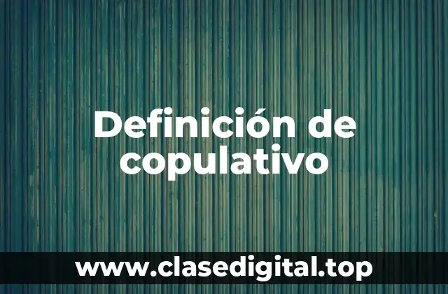 Definición de copulativo