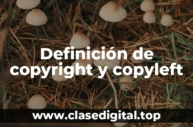 Definición de copyright y copyleft