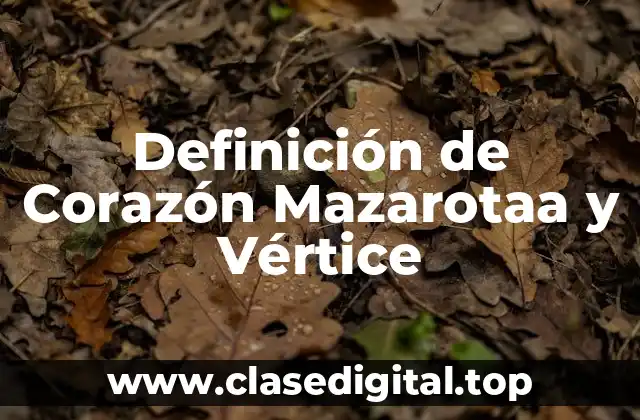 Definición de Corazón Mazarotaa y Vértice