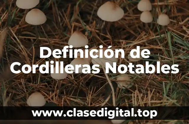 Definición de Cordilleras Notables