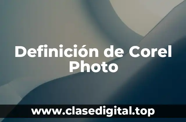 Definición técnica de Corel Photo-Paint