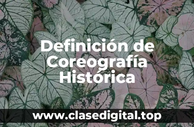 Definición de Coreografía Histórica