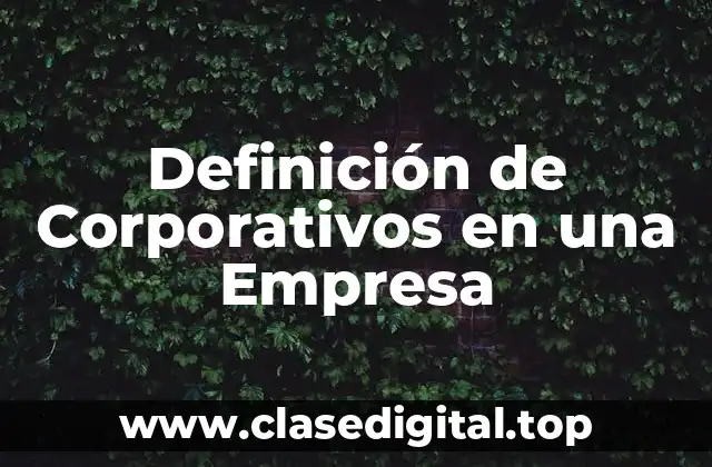 Definición de Corporativos en una Empresa