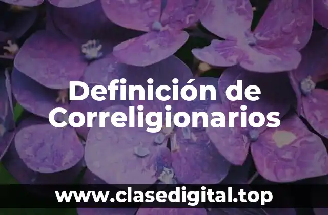 Ejemplos de Correligionarios