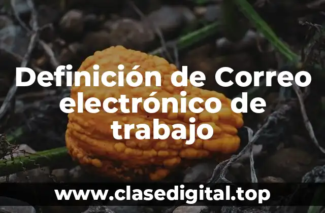 Definición de Correo electrónico de trabajo