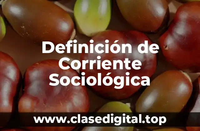 Definición de Corriente Sociológica