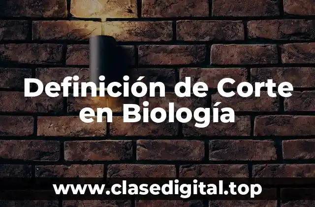 Definición Técnica de Corte en Biología