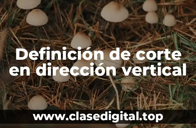 Definición de corte en dirección vertical