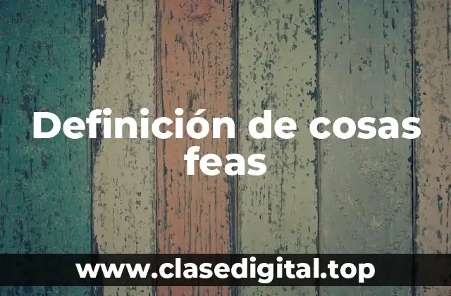 Definición de cosas feas