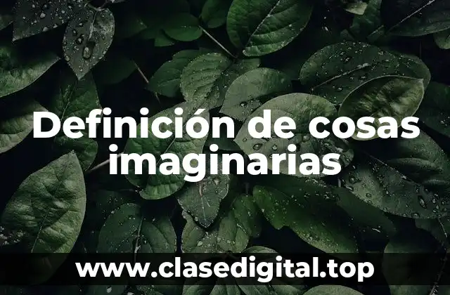 Definición de cosas imaginarias