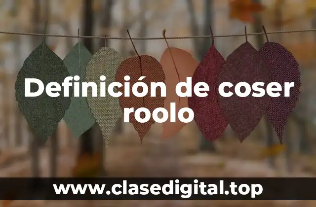 Definición de coser roolo