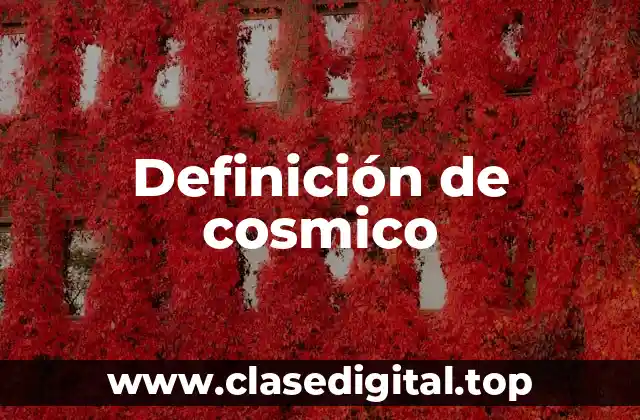 Definición de cosmico
