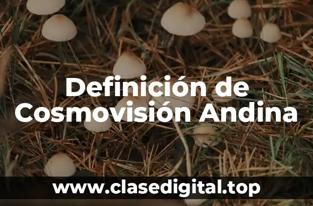 Definición de Cosmovisión Andina