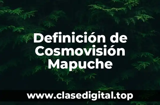Definición de Cosmovisión Mapuche