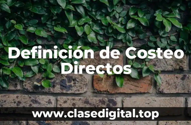Ejemplos de Costeo Directos