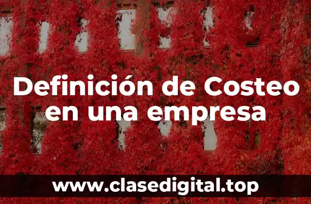 Definición de Costeo en una empresa