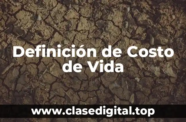 Definición de Costo de Vida