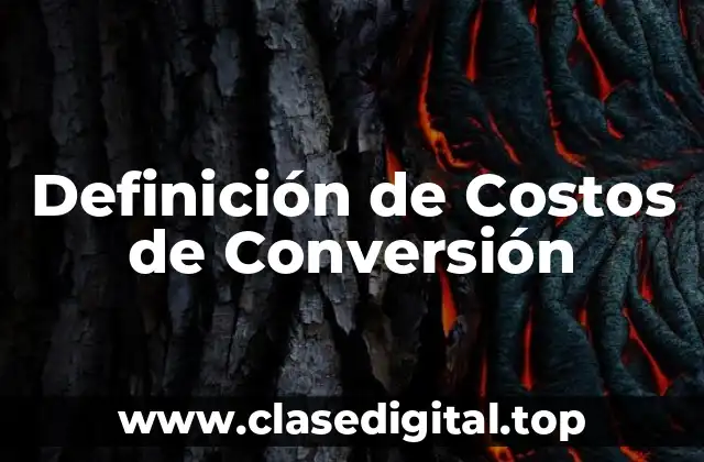 Definición de Costos de Conversión