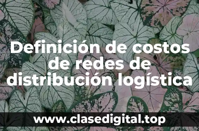 Definición de costos de redes de distribución logística