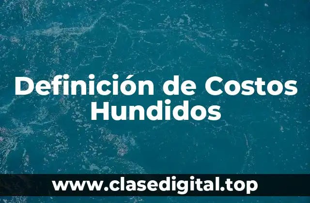 Definición Técnica de Costos Hundidos