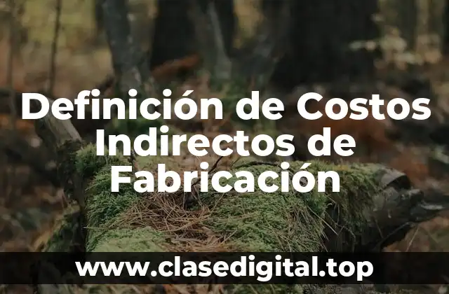 Definición de Costos Indirectos de Fabricación