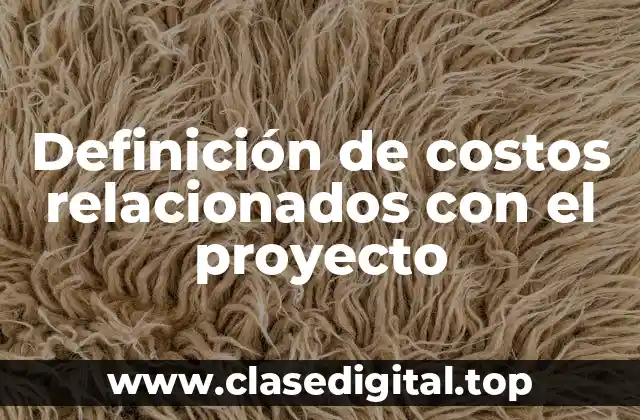 Ejemplos de costos relacionados con el proyecto